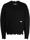 C2h4 Logo-plaque Distressed-finish Jumper