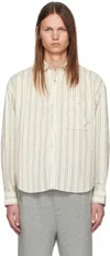 C2h4 Off-white & Brown Lineation Recliner Shirt In Gray & Brown