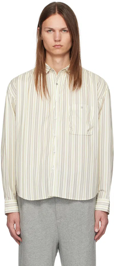 C2h4 Off-white & Brown Lineation Recliner Shirt In Gray & Brown
