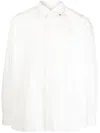 C2h4 White Raw Edge Shirt In White