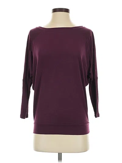Pre-owned C9 By Champion 3/4 Sleeve Top Burgundy Boatneck Tops