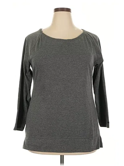 Pre-owned C9 By Champion 3/4 Sleeve Top Gray Boatneck Tops