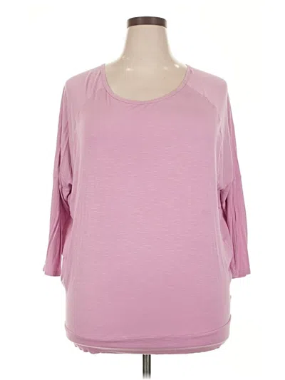Pre-owned C9 By Champion 3/4 Sleeve Top Pink Scoop Neck Tops