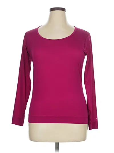 Pre-owned C9 By Champion 3/4 Sleeve T-shirt In Burgundy