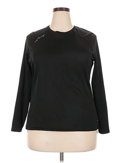 Pre-owned C9 By Champion Long Sleeve Top Black Mock Neckline Tops