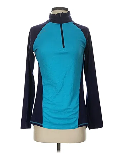 Pre-owned C9 By Champion Long Sleeve Top Blue Mock Neckline Tops