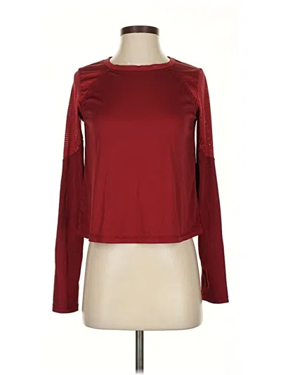 Pre-owned C9 By Champion Long Sleeve Top Burgundy Boatneck Tops