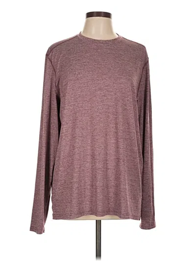 Pre-owned C9 By Champion Long Sleeve Top Burgundy Crew Neck Tops