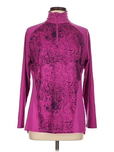 Pre-owned C9 By Champion Long Sleeve Top Purple Mock Neckline Tops