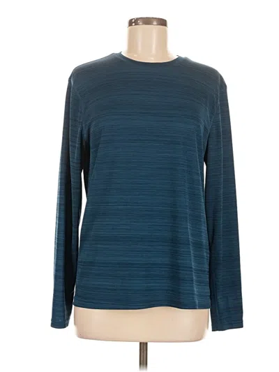 Pre-owned C9 By Champion Long Sleeve Top Teal Crew Neck Tops