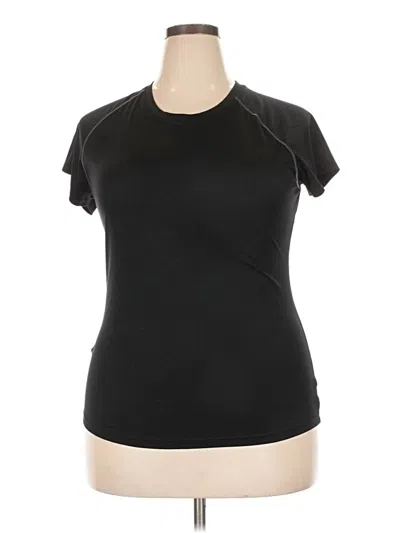 Pre-owned C9 By Champion Short Sleeve Top Black Keyhole Neckline Tops
