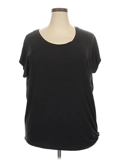 Pre-owned C9 By Champion Short Sleeve Top Black Scoop Neck Tops
