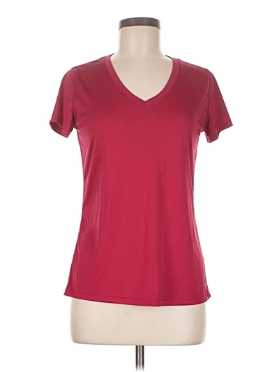 Pre-owned C9 By Champion Short Sleeve Top Burgundy V-neck Tops