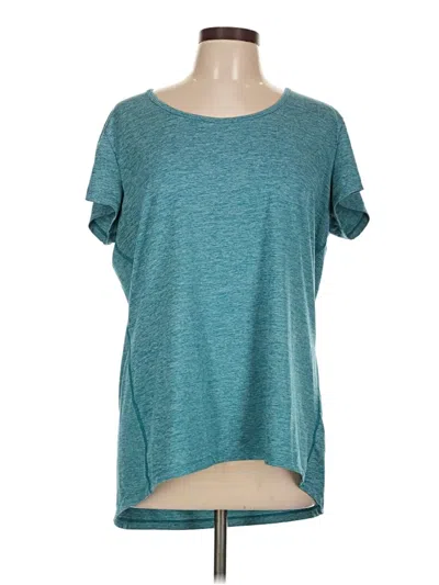 Pre-owned C9 By Champion Short Sleeve Top Teal Scoop Neck Tops In Blue