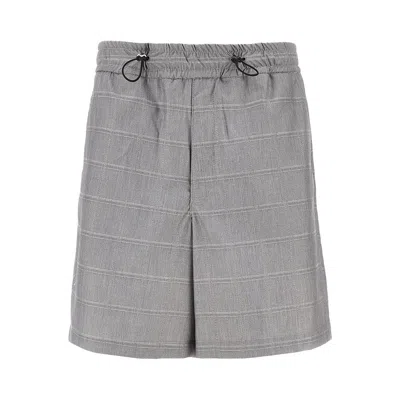 C.9.3 Cotton-blend Bermuda Shorts In Gray