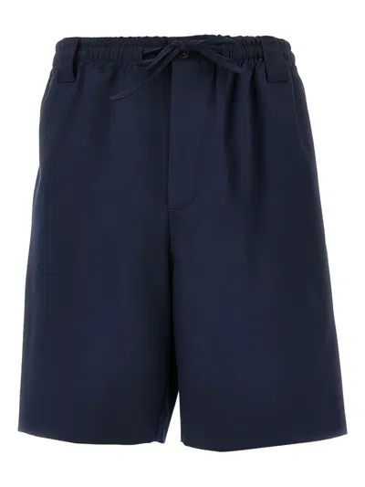 C.9.3 Stretch Wool-blend Shorts In Blue