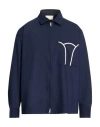 C.9.3 Man Shirt Midnight Blue Size Xl Polyester, Wool, Viscose, Elastane