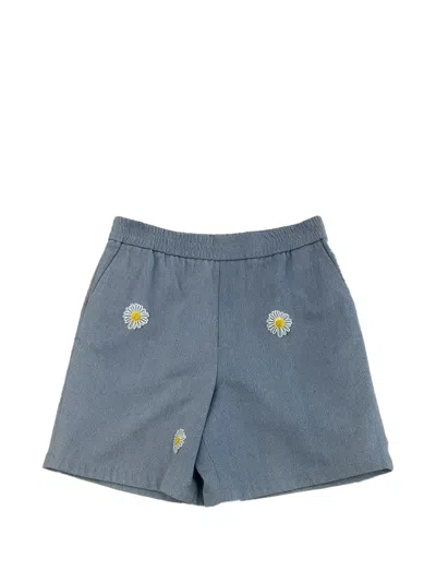 C.9.3 Tournesol Embroidered Shorts In Blue