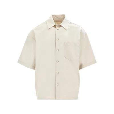 C.9.3 Viscose-blend Boxy Fit Shirt In Sand