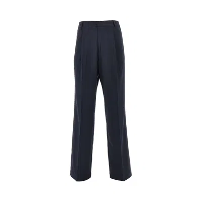C.9.3 Viscose-blend Pants With Darts In Blue