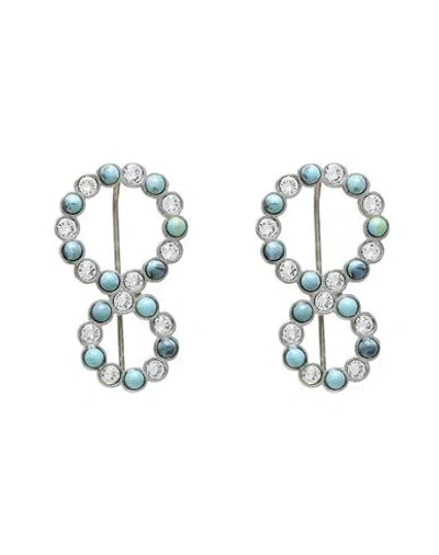 Ca&lou Ca & Lou Oriana Stone Woman Earrings Silver Size - Brass, Crystal