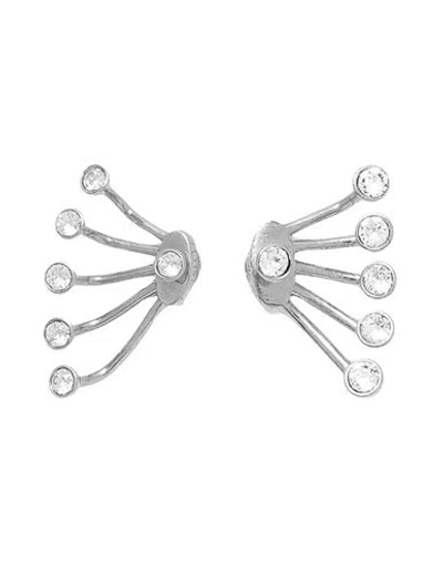 Ca&lou Ca & Lou Pixie Lobo Sl Woman Earrings Silver Size - Brass, Crystal