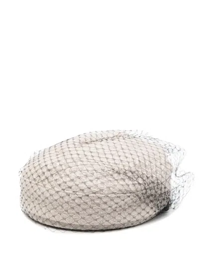 Ca4la Bow Net Hat In Neutral