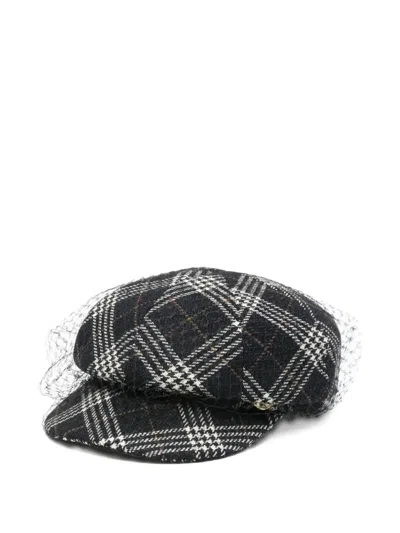 Ca4la Plaid-patterm Baseball Cap In Gray