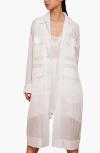 Caalo 2 Length Utility Jacket In Off-white