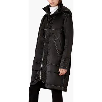 Caalo Sustainable Down Water-resistant Anorak In Black