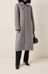 Caalo Sustainable Down Wool Overcoat In Gray