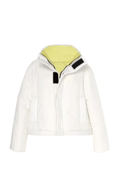 Caalo Sustainable Reversible Cropped Coat In White