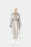 Caalo Sustainable Water Resistant Trench Coat In Gray