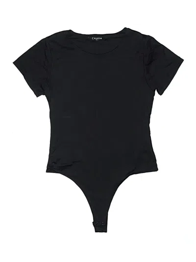 Pre-owned Caara Bodysuit In Black