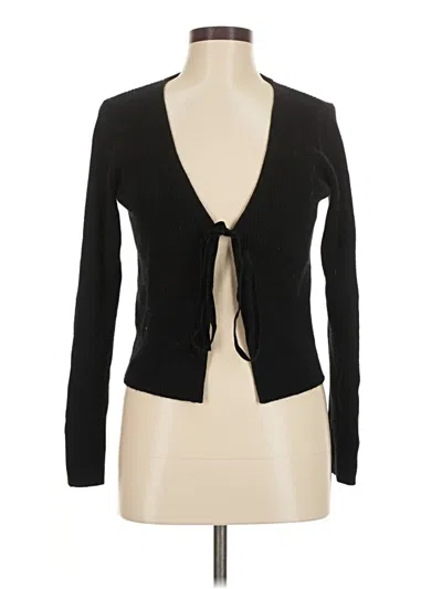 Pre-owned Caara Cardigan Sweater In Black