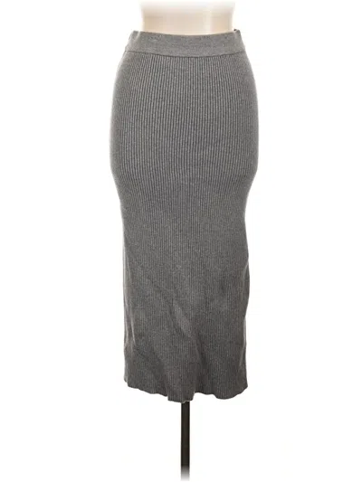 Pre-owned Caara Casual Skirt In Gray