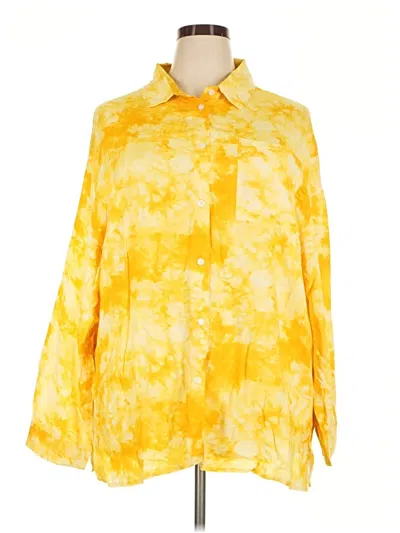 Caara Long Sleeve Blouse In Yellow