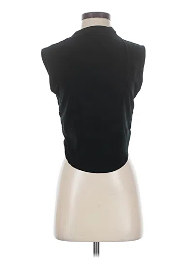 Pre-owned Caara Short Sleeve Turtleneck In Black