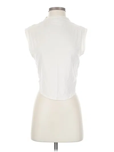 Pre-owned Caara Short Sleeve Turtleneck In Ivory