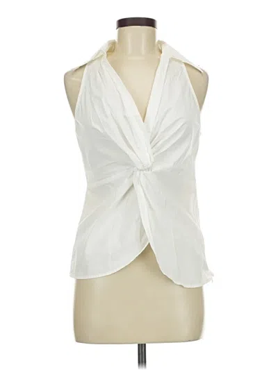 Pre-owned Caara Sleeveless Blouse In White