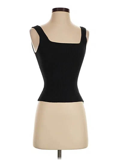 Pre-owned Caara Tank Top Black Strapless Neckline Tops