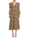 Caara Women's Erna Floral Midi Dress In Brown Floral