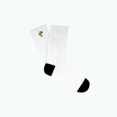 Cabaia Embroidered Men's Socks In White