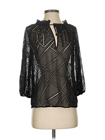 Pre-owned Caballero 3/4 Sleeve Blouse In Black