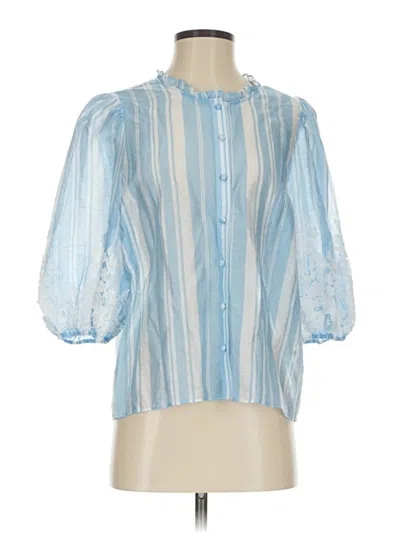 Pre-owned Caballero 3/4 Sleeve Blouse In Blue