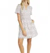 Caballero Ada Mini Dress In Tribal Ink Blot In White