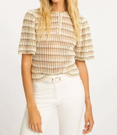 Caballero Agata Birch Sweater In Ivory In Gray