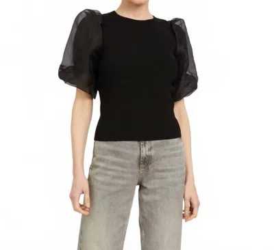 Caballero Alina Puff Sleeves Top In Black
