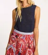 Caballero Amelie Peacoat Top In Navy