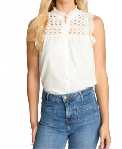 Caballero Anthea Sleeveless Top In White